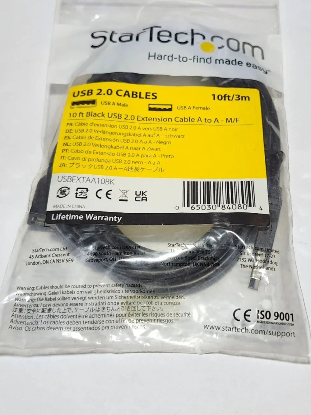 StarTech 10ft USB 2.0 Extension Cable Male to Female (M/F) - NEW